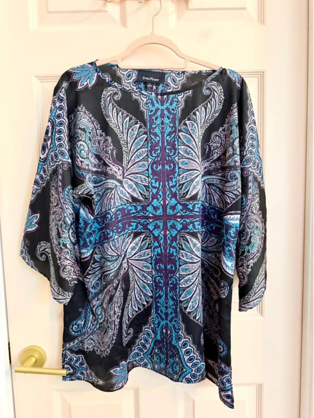 Blue and purple Evan picone top